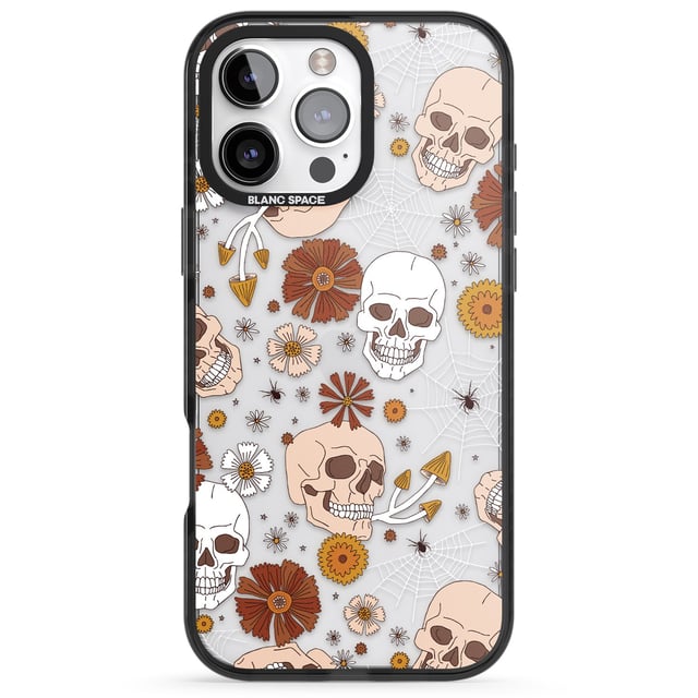 Halloween Skulls And Flowers