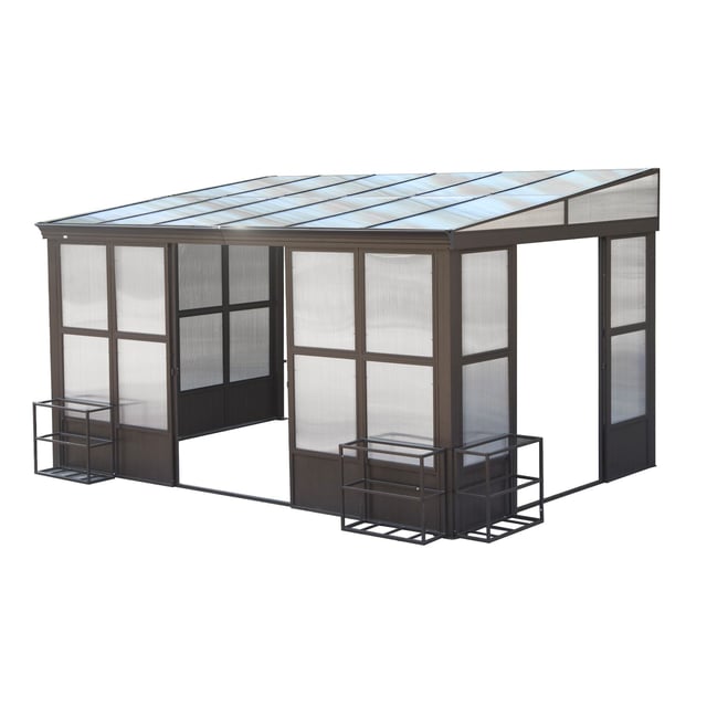 10' x 12' Outdoor Sunroom with Detachable Polycarbonate Windows for All Seasons, DOBA-WMSR12