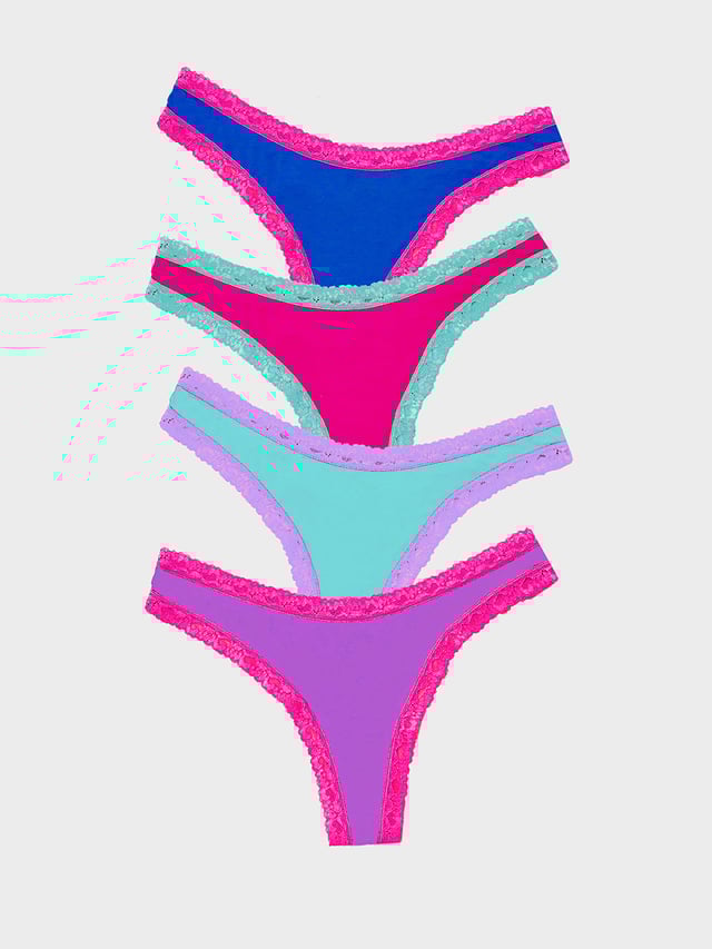 Thong Four Pack - Bright Contrasts