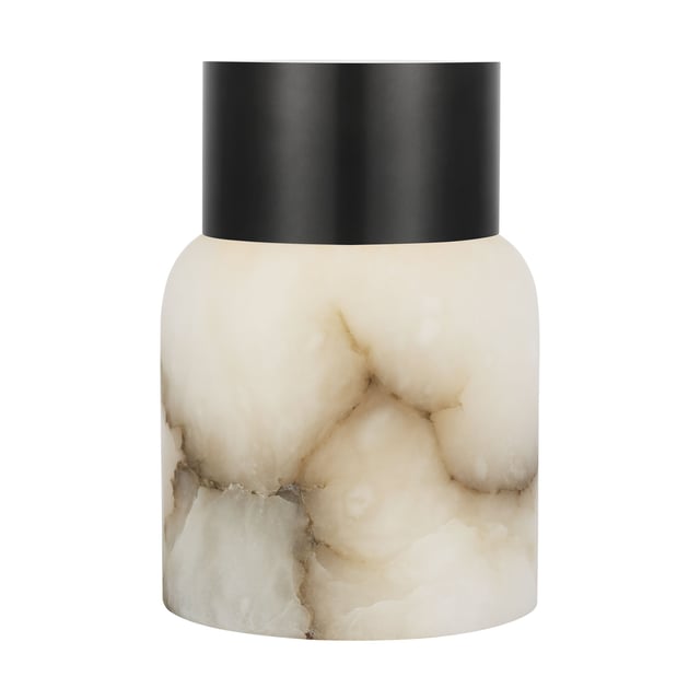Visual Comfort Modern Caspe Round Rechargeable Table Lamp | Lightopia