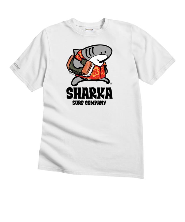 Musubi Sharka™ - White Short Sleeve Crewneck T-Shirt