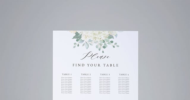 Monogram Slant Standard Seating Chart Large