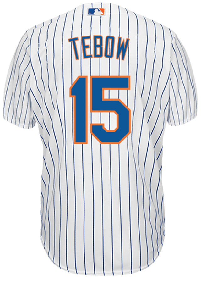 Tim Tebow Jersey - NY Mets Replica Adult Home Jersey
