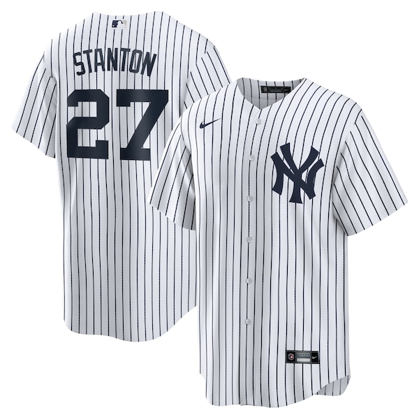 Men's New York Yankees Giancarlo Stanton Nike White Home Replica Player Name Jersey