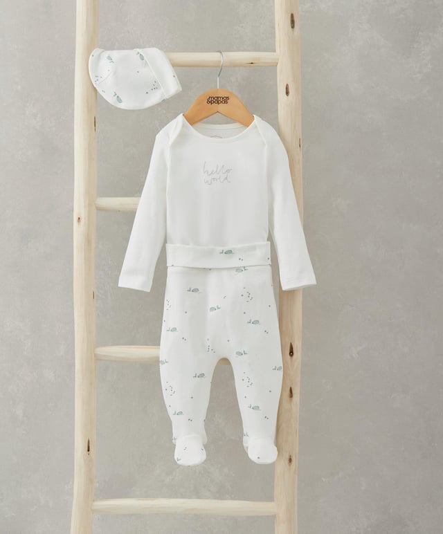 My First Outfit Set (3 Piece) - Whale