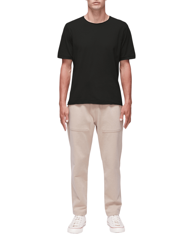 Men's Sueded Modern Crew Tee in Black