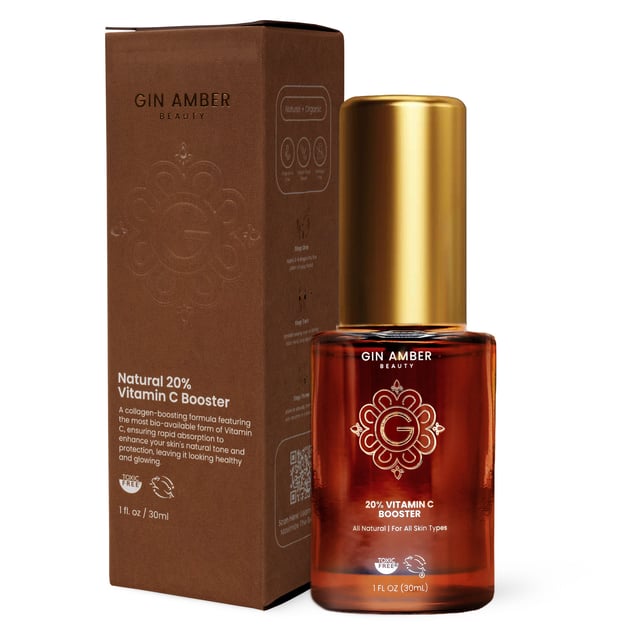 Natural 20% Vitamin C Booster (Brightening) - Scars, Hyperpigmentation, Wrinkles