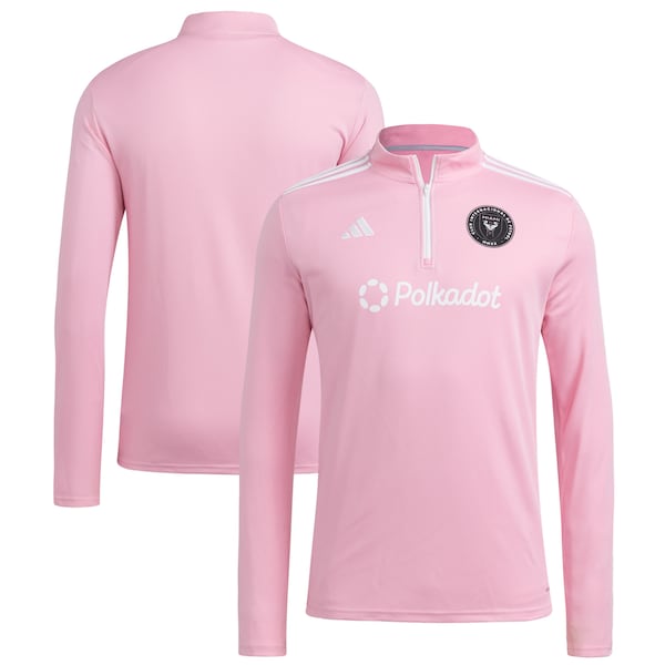 Men's Inter Miami CF adidas Pink 2025 Quarter-Zip Long Sleeve Training Top
