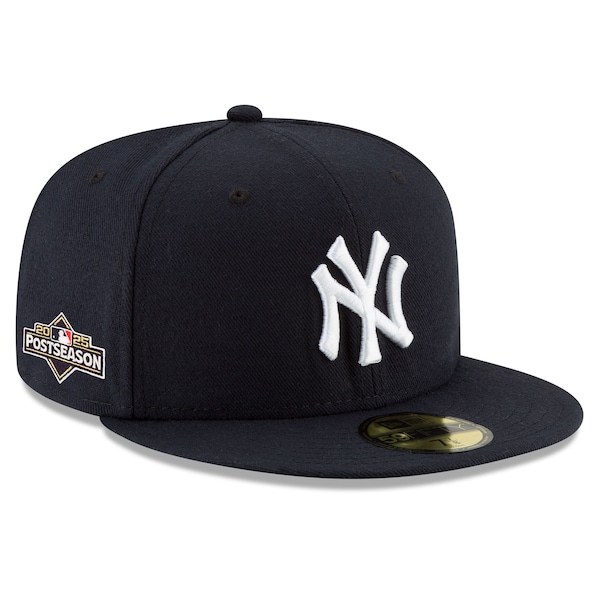 Men's New York Yankees New Era Navy 2025 MLB Postseason Side Patch 59FIFTY Fitted Hat