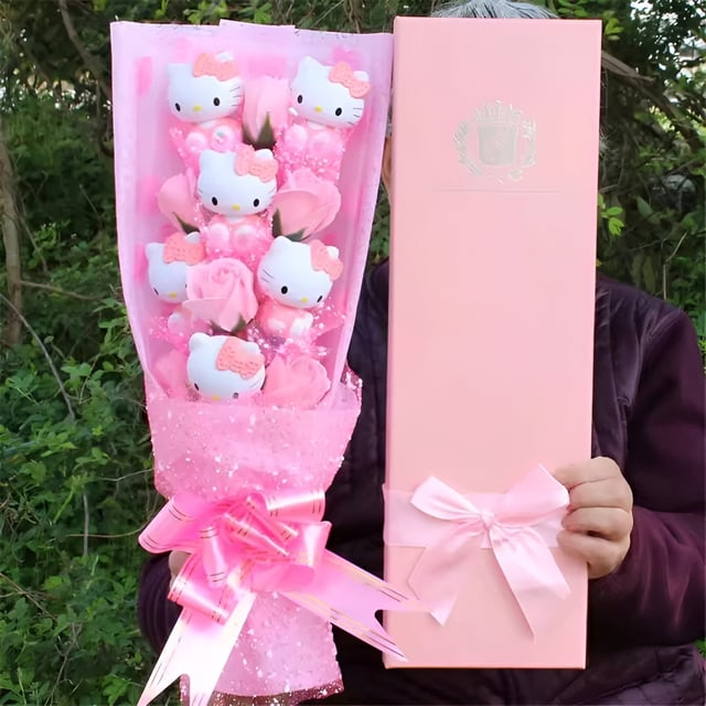 Adorable Hello Kitty Rose Bouquet Gift Set