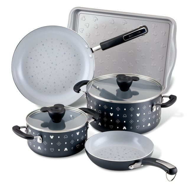 7-Piece Monochrome Ceramic Nonstick Cookware Set