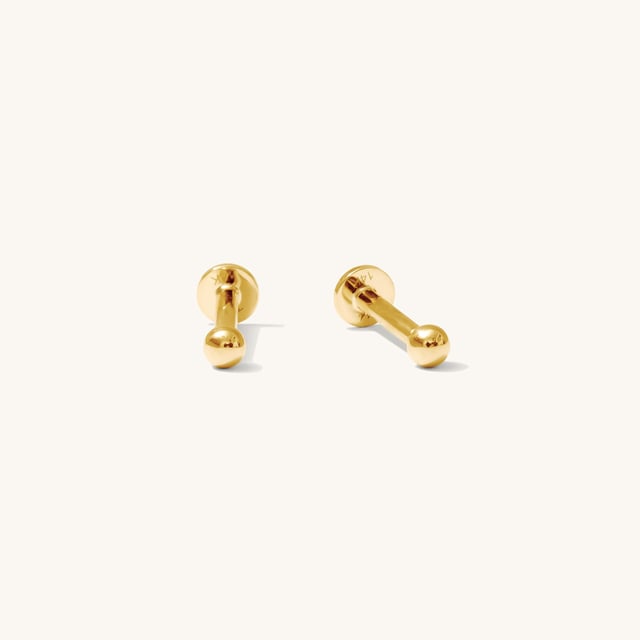 Tiny Ball Flat Back Stud Earring