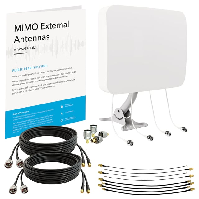 MIMO 4x4 Panel External Antenna Kit for 4G LTE/5G Hotspots & Routers
