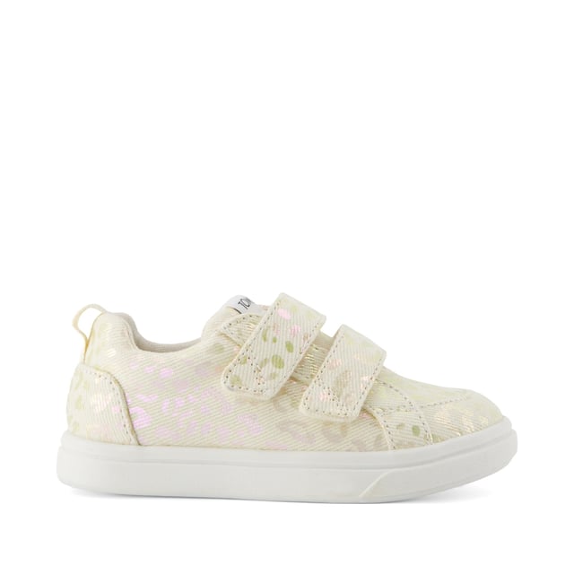 Cruz Double Strap Natural Iridescent Leopard Toddler Sneaker
