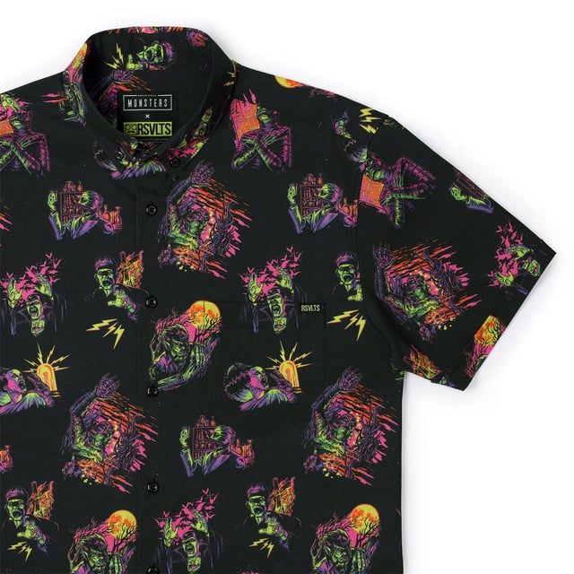 Universal Monsters "Fluorescent Frights" – KUNUFLEX Short Sleeve Shirt