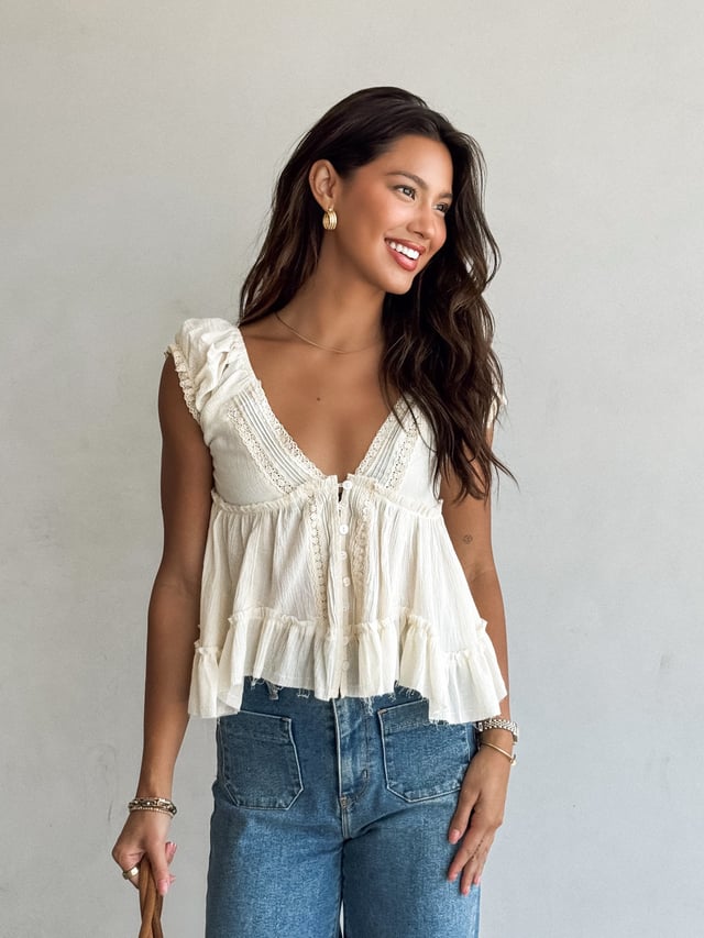 Dulce Lace Babydoll Top