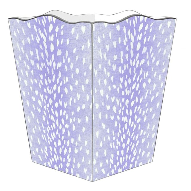 Lavender Antelope Wastepaper Basket and Optional Tissue Box Cover