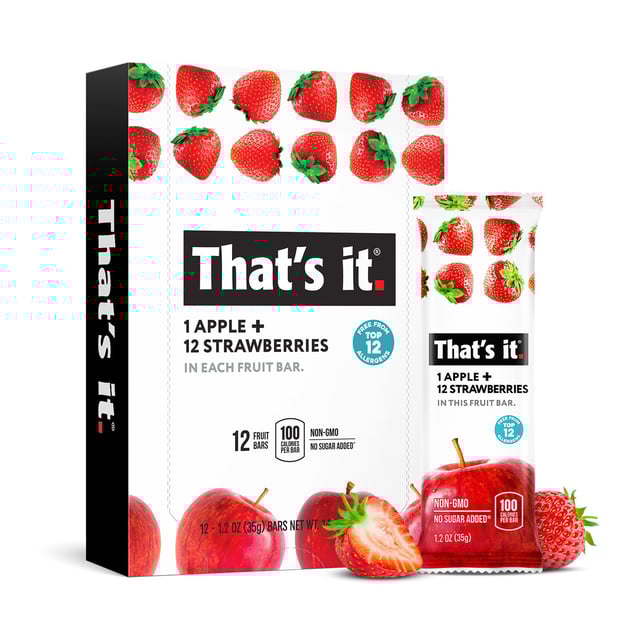 Apple + Strawberry Fruit Bars