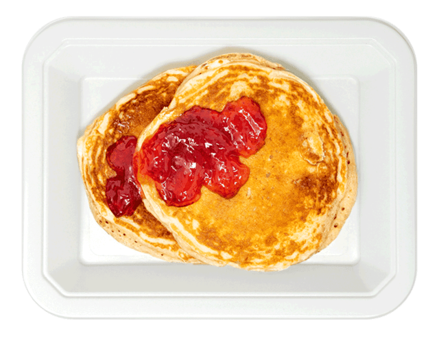 White Chocolate Strawberry Protein Pancakes