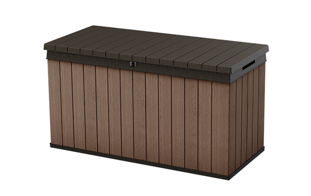 Coffre de jardin Darwin 570L - Marron Aspect Bois