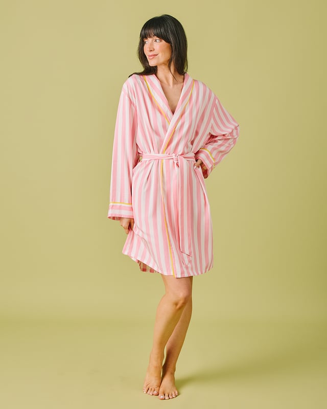 Retro Stripe Lounge Robe