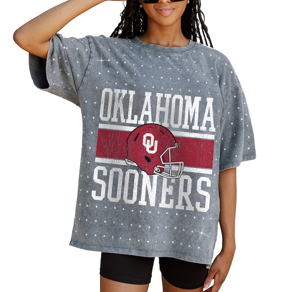 Oklahoma Sooners Gameday Couture Women's On the Ball Oversized T-Shirt - Gray