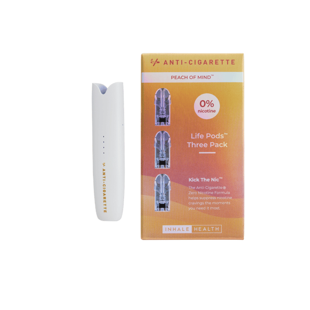 Starter Kit Lite: Anti-Cigarette® Rechargeable Device + One Pack Life Pods™ (3 Pods) Peach of Mind™