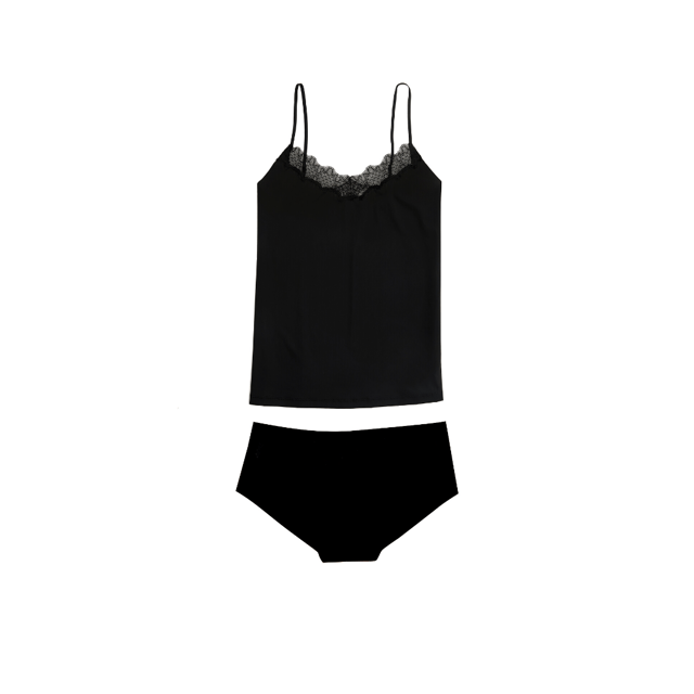 Soft Seamless Briefs and Cami Set with Lace
