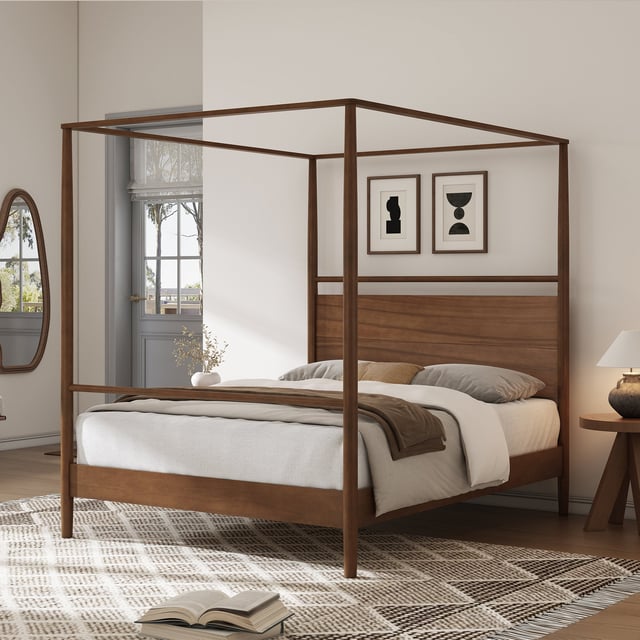 Solid Wood Canopy Bed