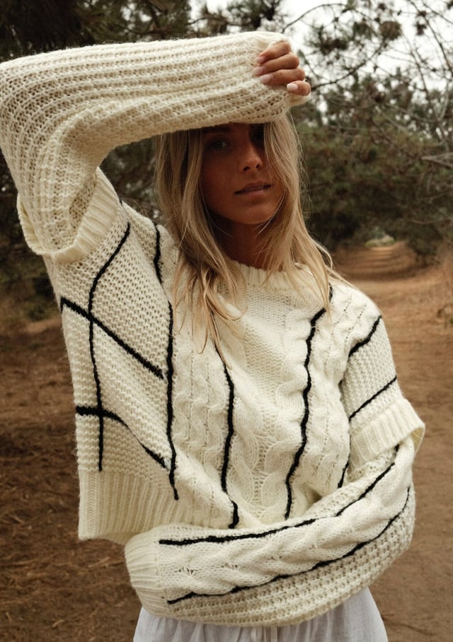 Jamie Mixed Media Sweater