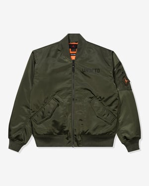 UNDEFEATED X JORDAN BOMBER JACKET - CARGOKHAKI/ BRIGHTMANDARIN