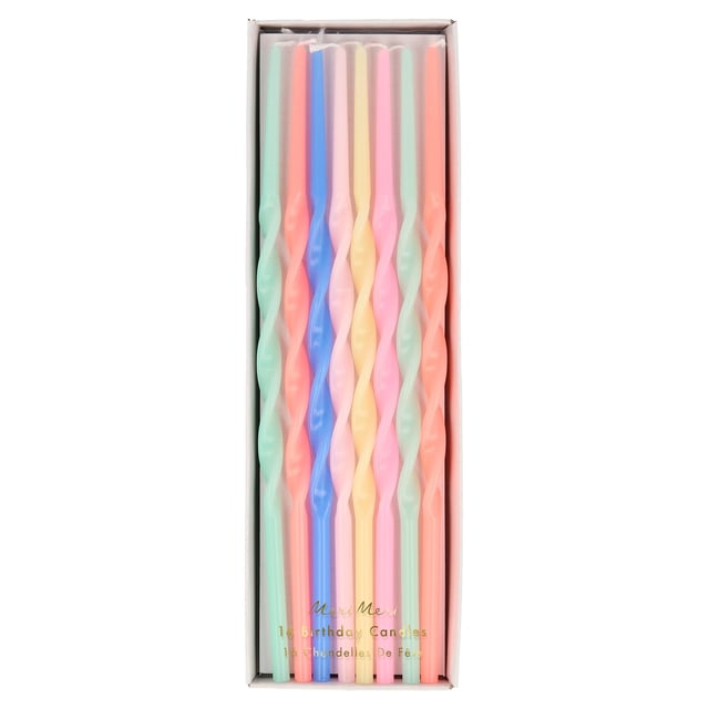 Mixed Twisted Long Candles (x 16)