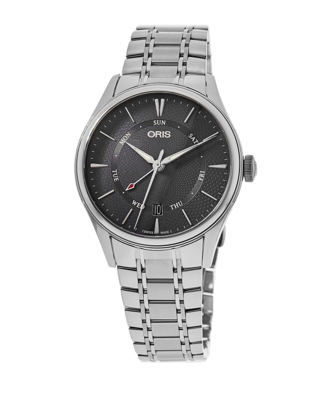 Oris Artelier Pointer Day Date Grey Dial Stainless Steel Men's Watch 755 7742 4053-07 8 21 88