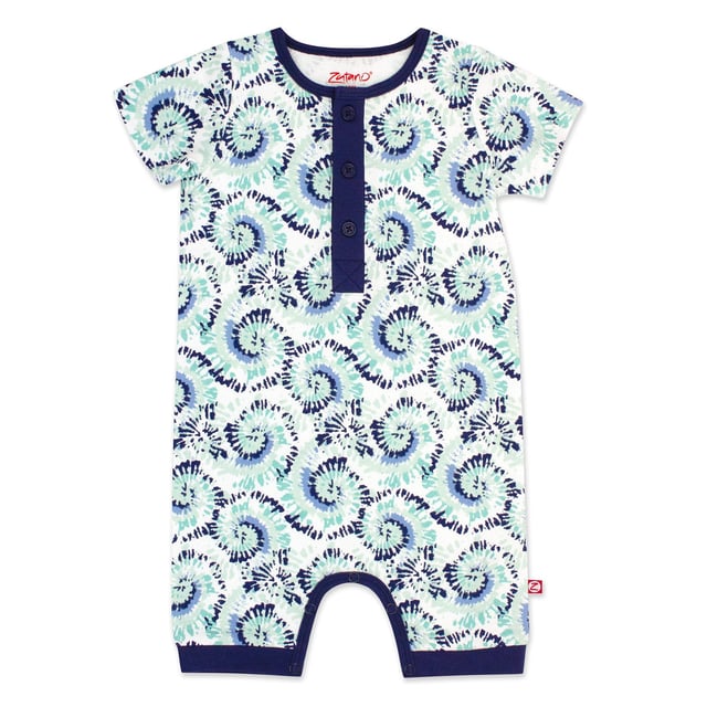 Tie Dye Organic Cotton Henley Bodysuit