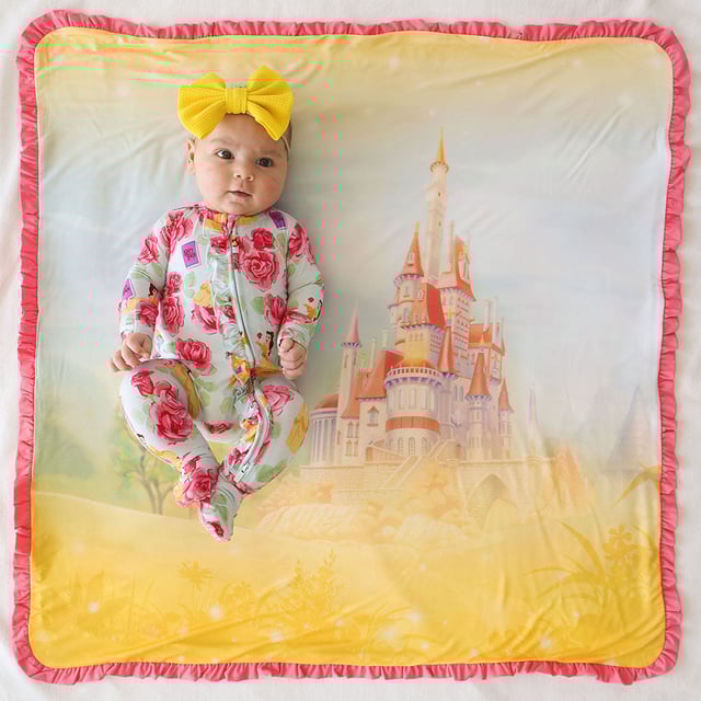 Disney Princess Belle Ruffled Luxette Patoo® Blanket