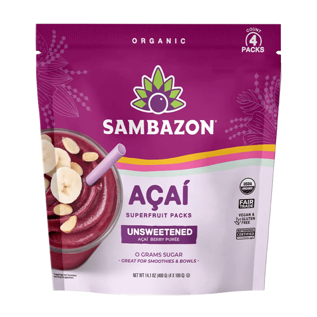 Unsweetened Frozen Açaí Superfruit Packs