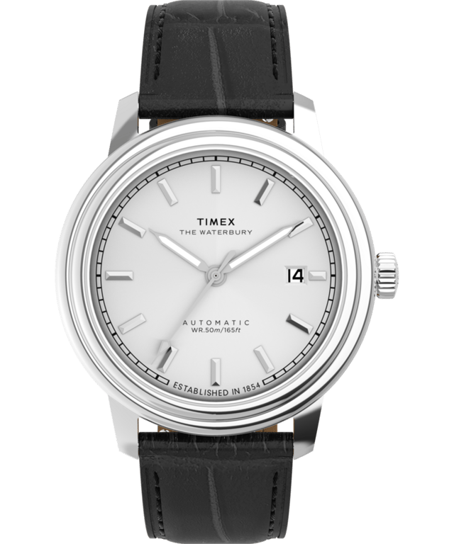 Waterbury Metropolitan Automatic 41mm Leather Strap Watch 