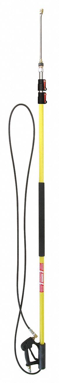 APPROVED VENDOR Pressure Washer Wand: 4,000 psi, 8 gpm, 200°F Max Temp, 3/8 in Inlet Dia, Male