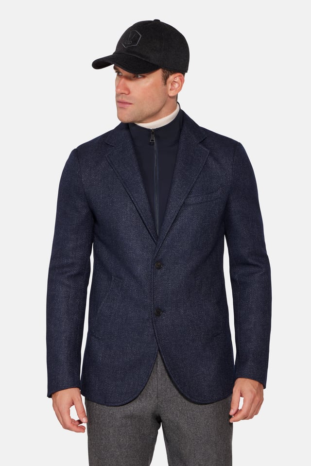 Performance Blazer, Textured Blue