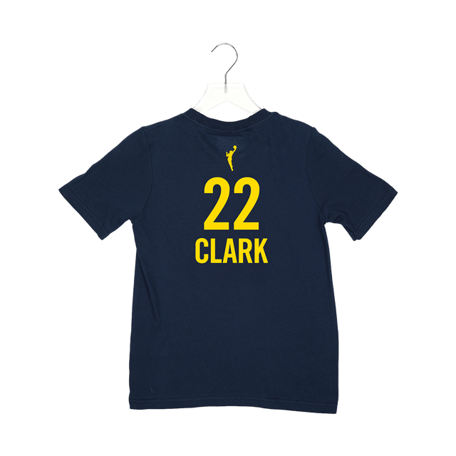 Infant Indiana Fever #22 Caitlin Clark Explorer Name and Number T-shirt in Navy by Nike