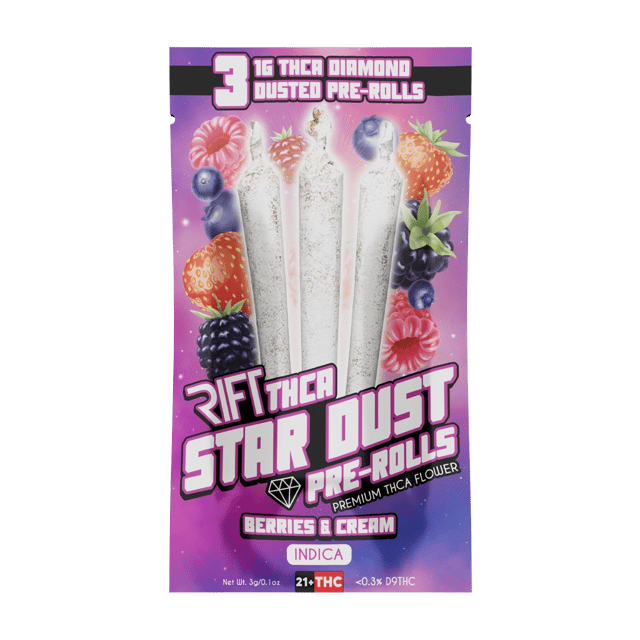 Star Dust THCA Pre-Rolls 3pk - Berries and Cream