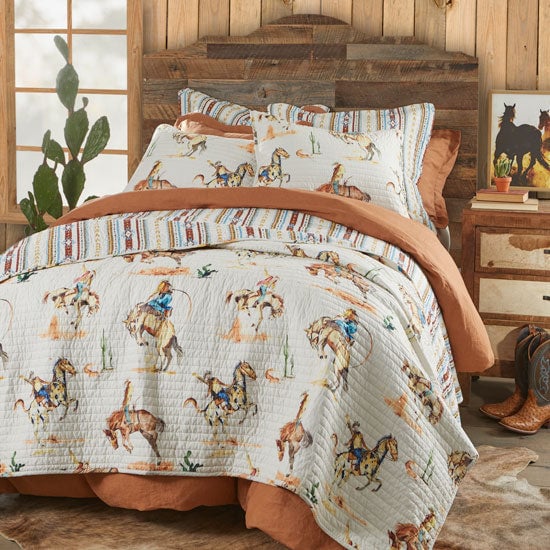 Rod's True Western Cowboy Bronco Quilt