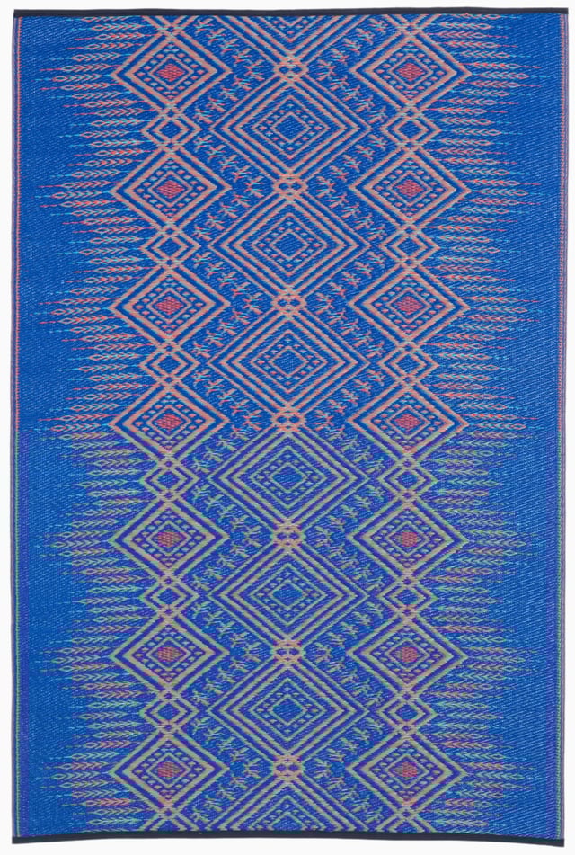 Jodhpur - Multi Blue Boho Outdoor Rug for Patio