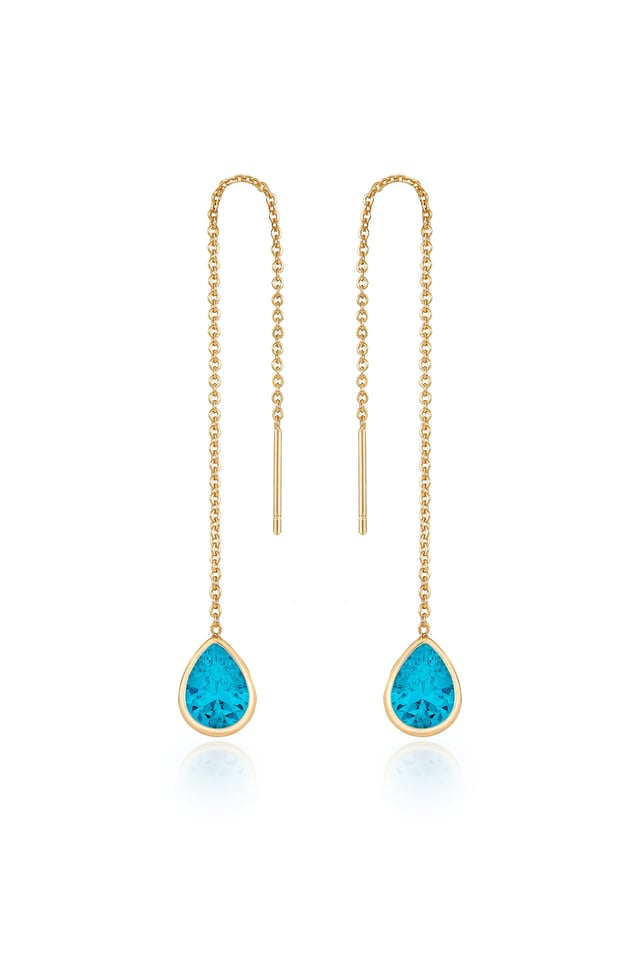 Barely There Chain and Crystal Dangle Earrings
