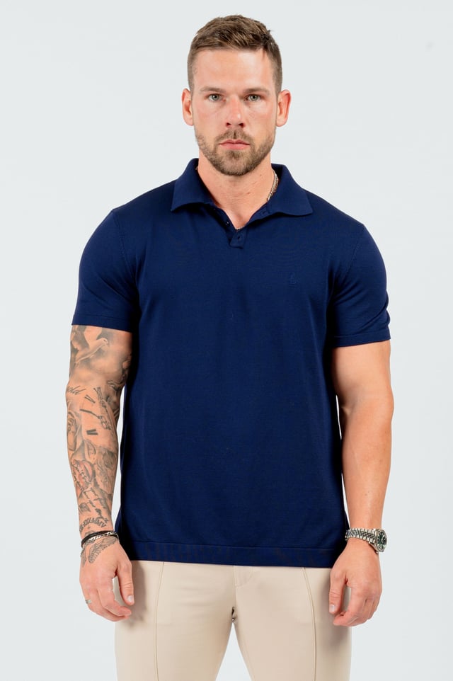 SOFT TOUCH KNIT POLO - NAVY