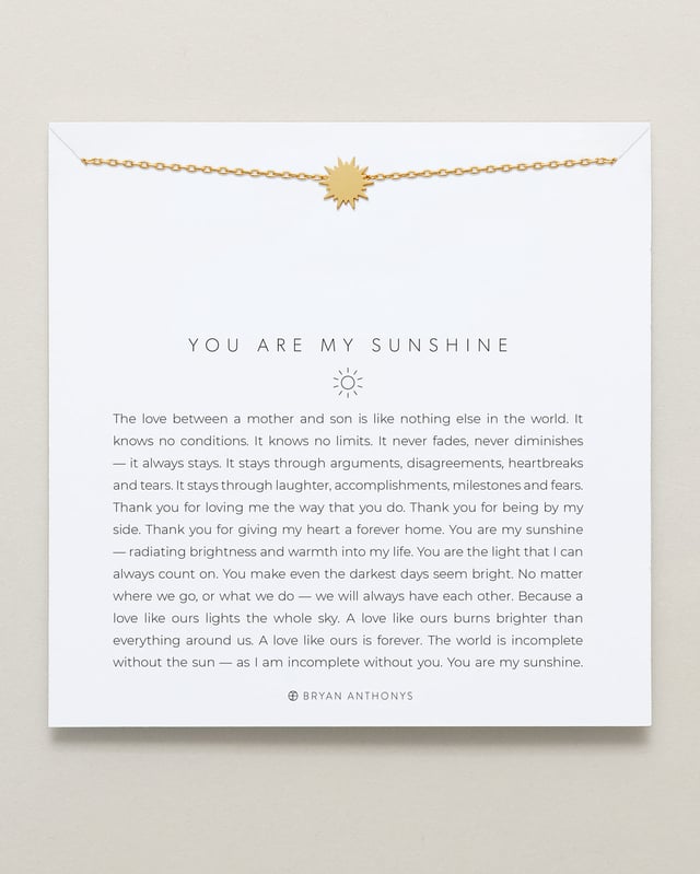 You Are My Sunshine Icon Necklace (Mother Son)