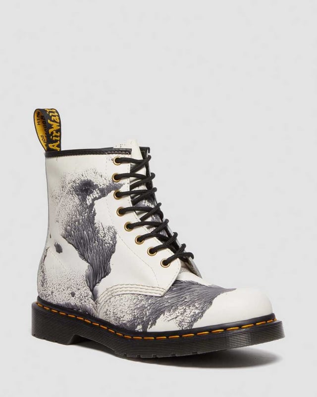 DR MARTENS 1460 Tate 'Decalcomania' Backhand Leather Lace Up Boots