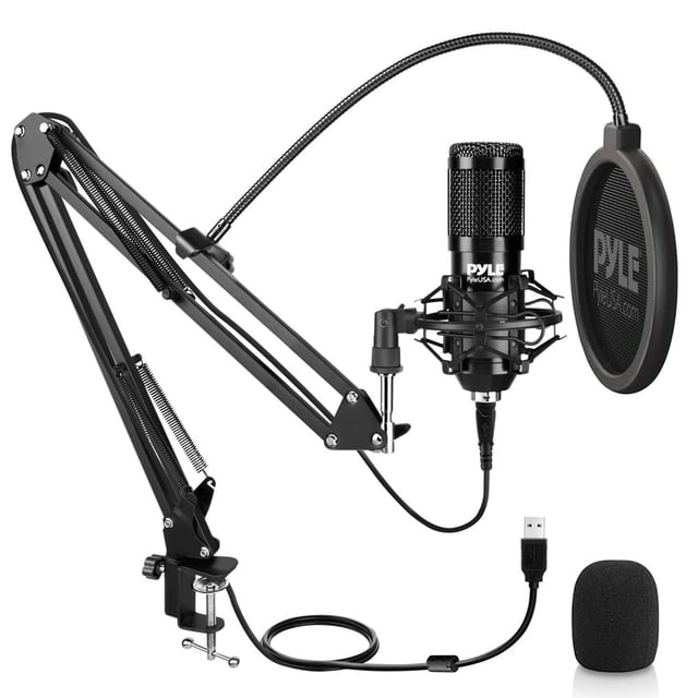USB Microphone Kit - Studio Quality, Cardioid Condenser, Adjustable Stand