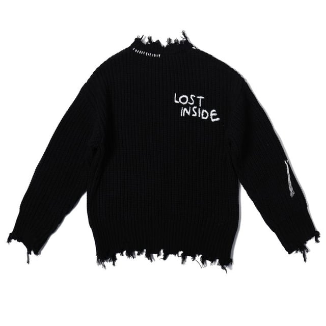 PCLP "Lost Inside" Distressed Knit Sweater