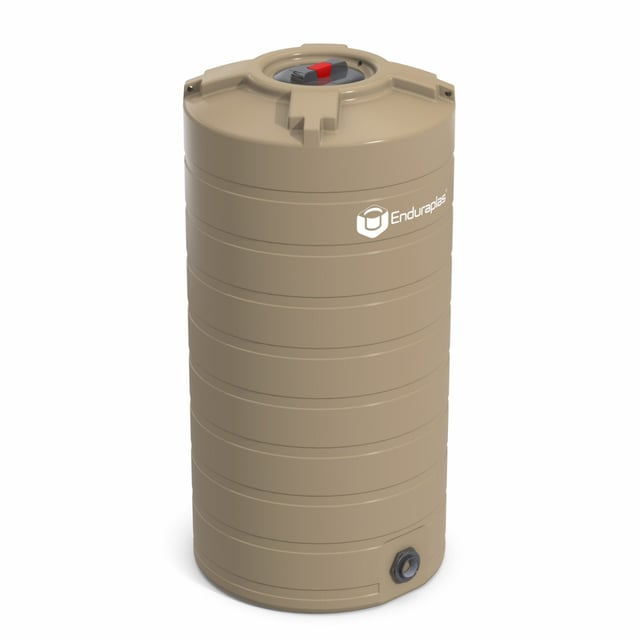 150 Gallon Plastic Vertical First Flush Water Storage Tank in Beige